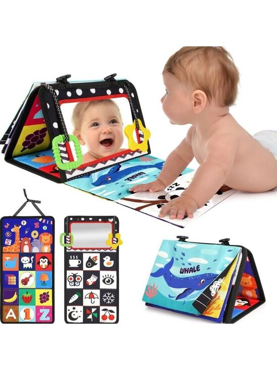 Other - High Contrast Tummy Time Toy, Crinkle Mirror Sensory for Baby 0 to 12 Months